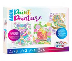 AQUA PAINT - ENSEMBLE DE PEINTURE AQUARELLE - HIBOUX